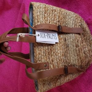 Straw cooler backpack/tote